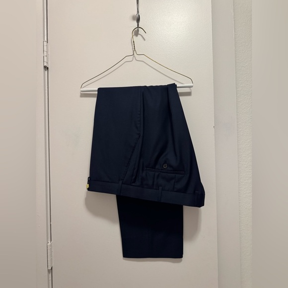 Ralph Lauren Wool/Polyester Men’s Suit 44R/38R(28inseam) Dark Blue Jacket/Pants - Picture 5 of 8